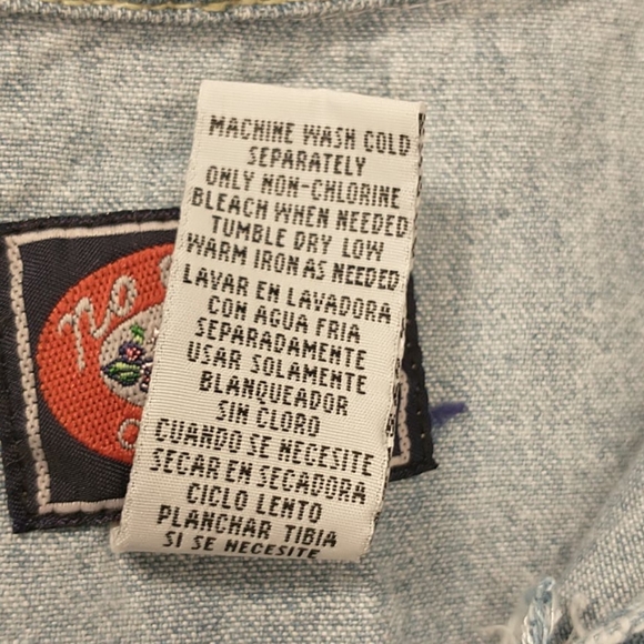 Vintage Chambray Romper Blue Denim Sleeveless 80's - Picture 7 of 8